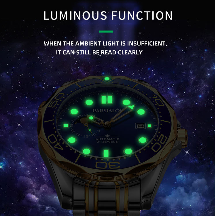 夜光 High end men's fully automatic mechanical watch - Image 1